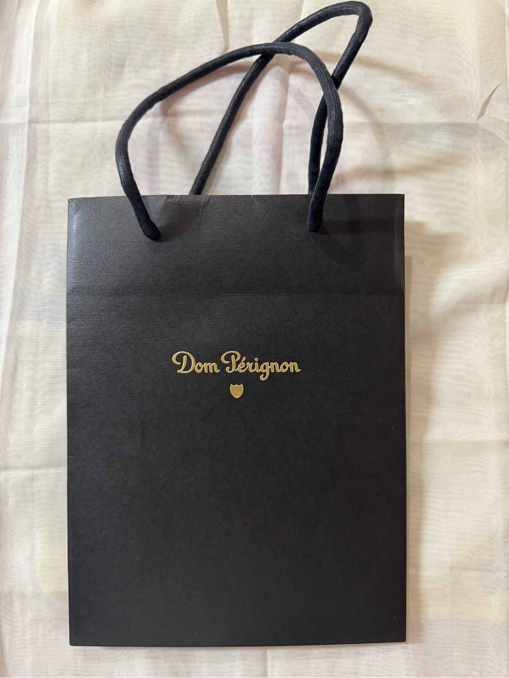 Dom Pérignon Black & Gold Gift Shopping Bag — “Cheers to us!”